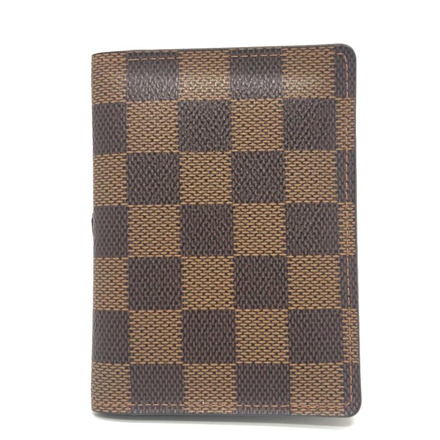 LOUIS VUITTON ルイヴィトン N60533 ポルト2カルト ヴェルティカル 定期入れ  パスケース エベヌ ブラウン レディース【中古】 | LOUIS VUITTON | 01