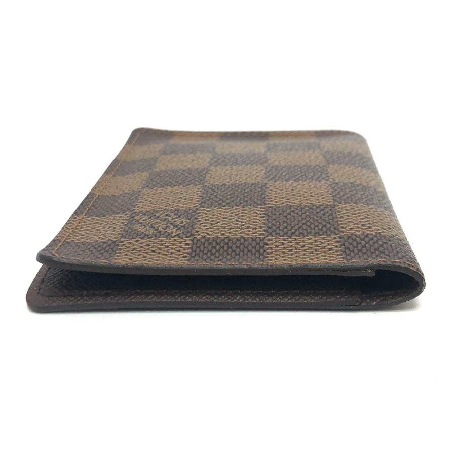 LOUIS VUITTON ルイヴィトン N60533 ポルト2カルト ヴェルティカル 定期入れ  パスケース エベヌ ブラウン レディース【中古】 | LOUIS VUITTON | 03