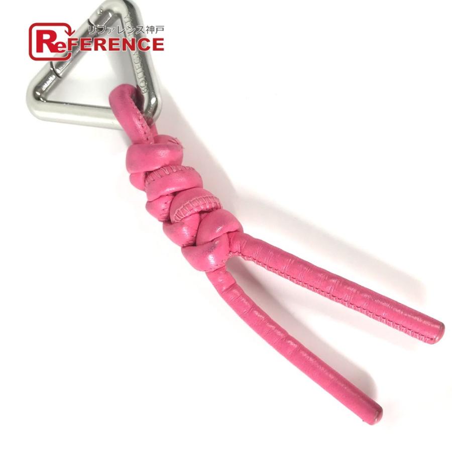 BOTTEGA VENETA ボッテガヴェネタ トライアングル バッグチャーム キーホルダー ピンク レディース【中古】 | 