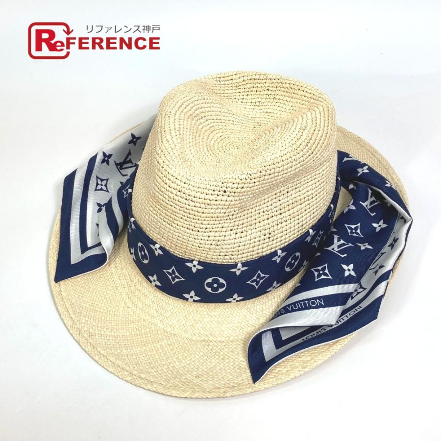 LOUIS VUITTON ルイヴィトン Ｍ77784 モノグラム シルク リボン フェドラ・LV サマー スターダスト 麦わら帽子 ストロー ハット  【中古】 :908-21386-1:リファレンス コレクション - 通販 - Yahoo!ショッピング