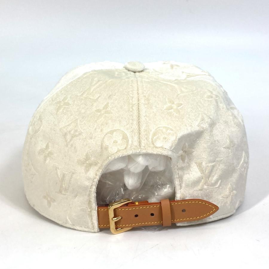 ルイヴィトン LOUIS VUITTON キャスケット ベルベット MP3421 モノグラム  帽子 キャップ ポリエステル ブロン ホワイト LOUIS VUITTON（ルイ・ヴィトン） MP3421 モノグラム キャスケット
