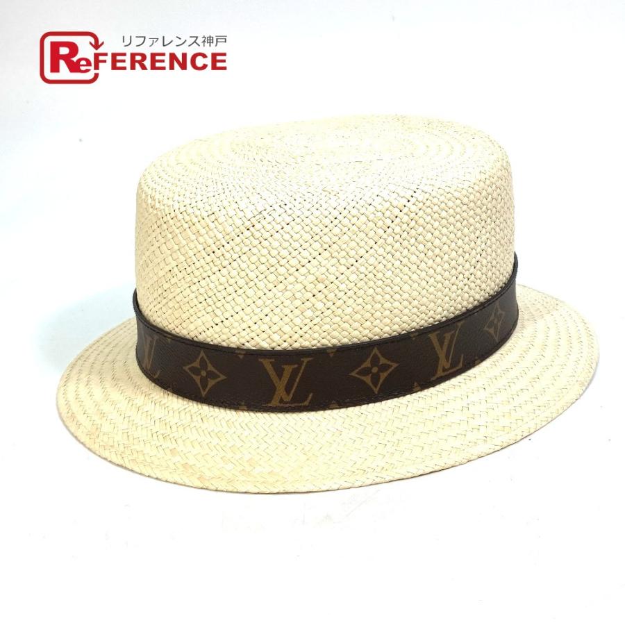 LOUIS VUITTON ルイヴィトン M76254 モノグラム パナマハット ストロー