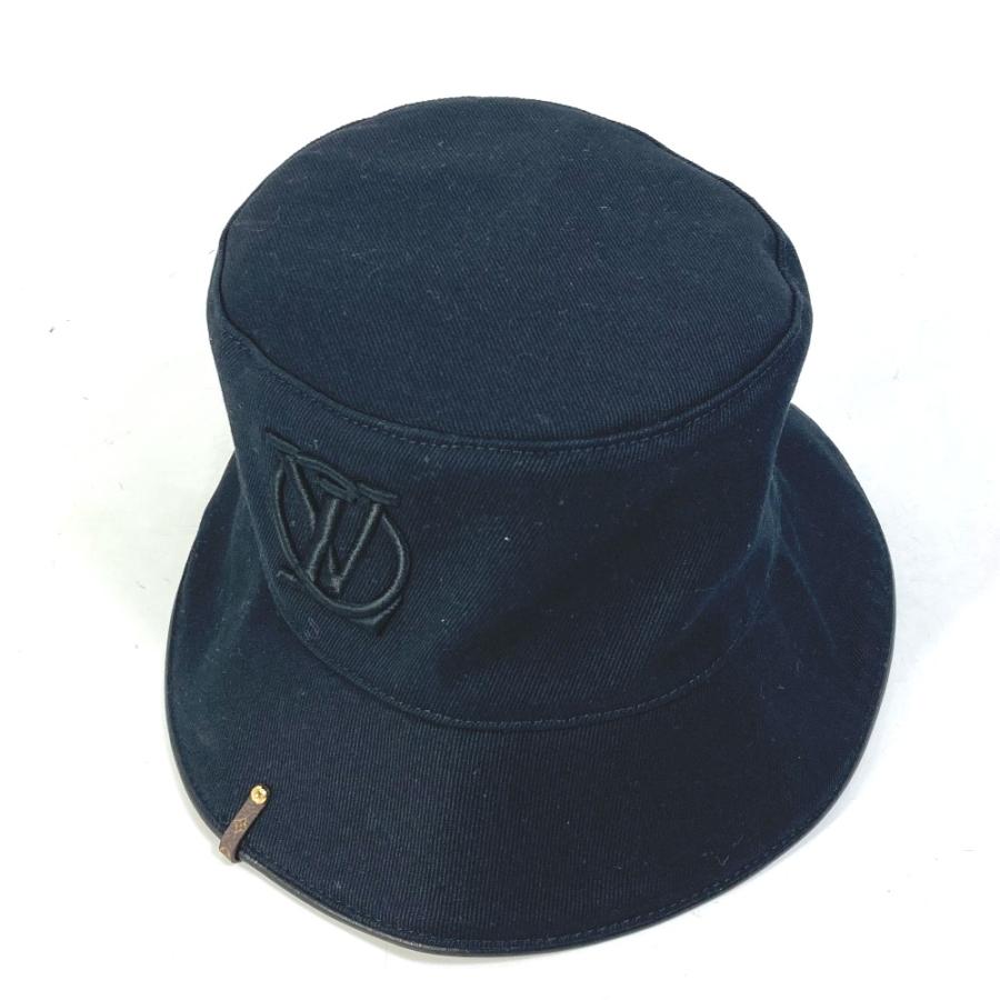 ルイヴィトン モノグラム バケットハット M7054M ブラック 正規品 箱付き