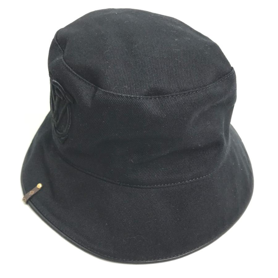 美品 LOUIS VUITTON ルイヴィトン M7054M バケットハットLV シティー ハット帽 帽子 バケットハット ボブハット ブラック【中古】 | LOUIS VUITTON | 01