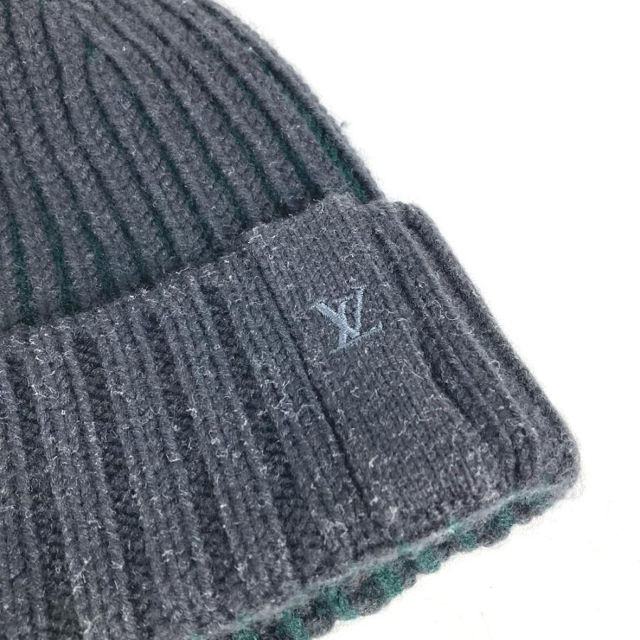 LOUIS VUITTON ルイヴィトン LV ロゴ ビーニー 帽子 ニット帽 ニットキャップ ニット帽 グレー レディース【中古】 | LOUIS VUITTON | 03