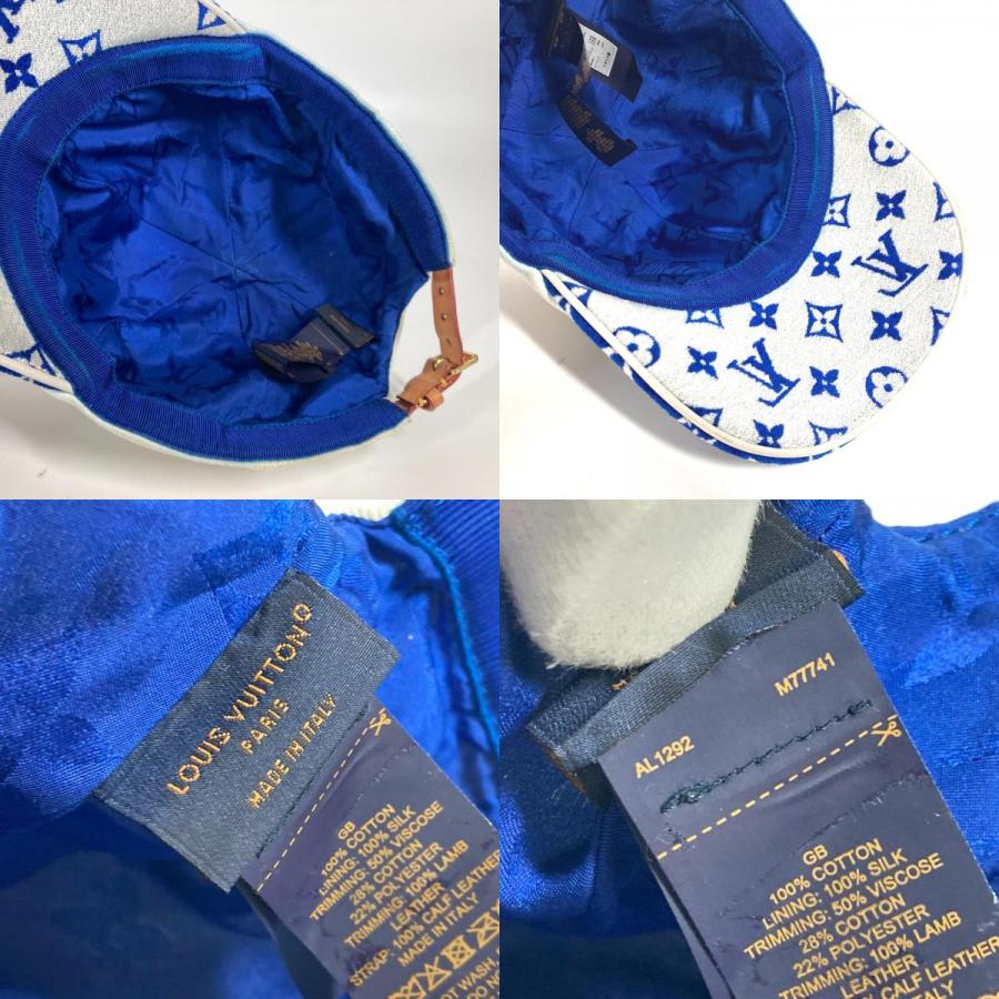 LOUIS VUITTON ルイヴィトン M77741 LV マッチ モノグラム キャップ 帽子 キャップ帽 ベースボール キャップ ブルー レディース【中古】 | LOUIS VUITTON | 08