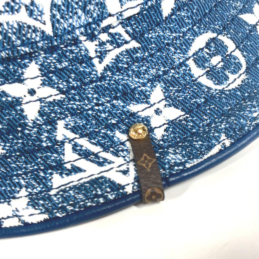美品 LOUIS VUITTON ルイヴィトン M77435 バケットハット・デニム ハット帽 帽子 バケットハット モノグラム デニム ハット ブルー【中古】 | LOUIS VUITTON | 04