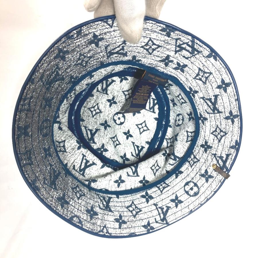 美品 LOUIS VUITTON ルイヴィトン M77435 バケットハット・デニム ハット帽 帽子 バケットハット モノグラム デニム ハット ブルー【中古】 | LOUIS VUITTON | 06