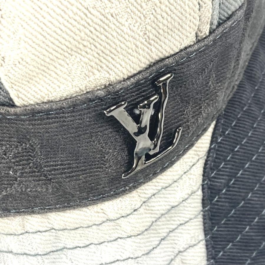 LOUIS VUITTON ルイヴィトン M7186L バケットハット LV ポートレート コーディネートのポイントに。 ハット グレー メンズ【中古】 | LOUIS VUITTON | 06