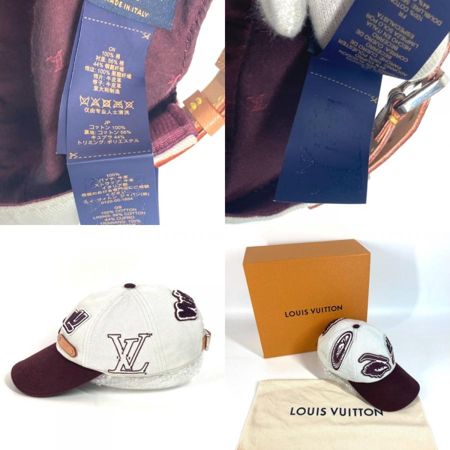 LOUIS VUITTON ルイヴィトン M7176L キャップ リーグ 帽子 キャップ帽 ベースボール キャップ ホワイト ユニセックス【中古】 | LOUIS VUITTON | 09