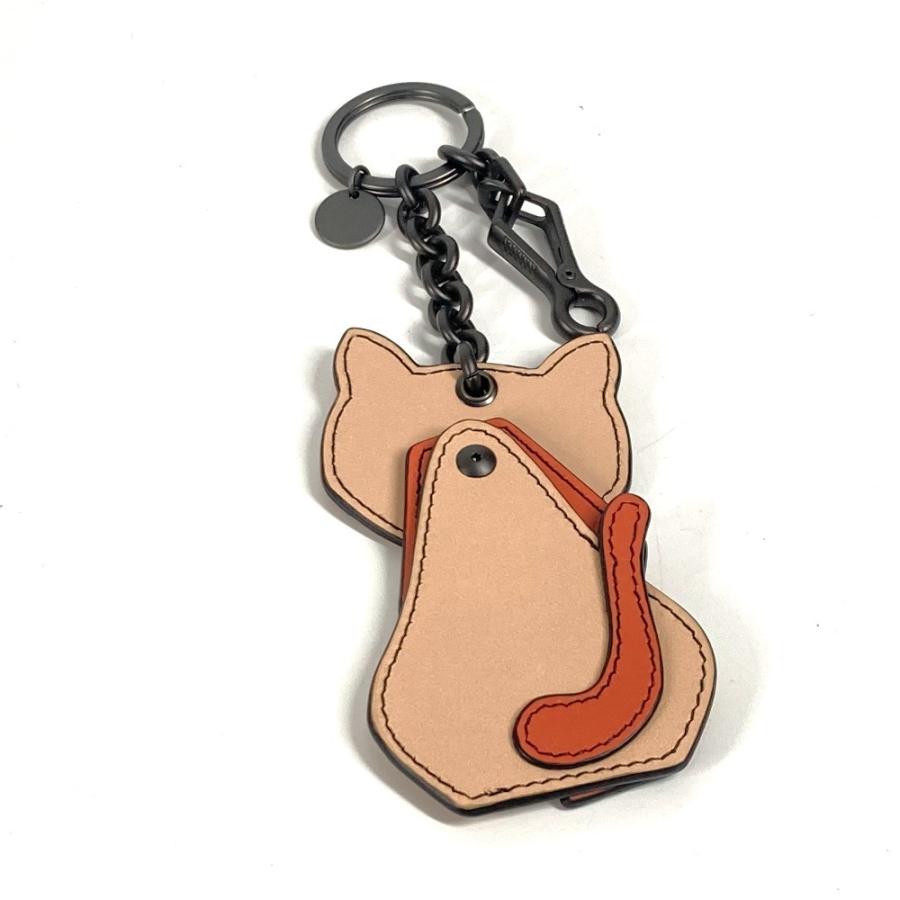 美品 BOTTEGA VENETA ボッテガヴェネタ キャット 猫 アニマル バッグチャーム イントレチャート キーホルダー ベージュ【中古】 |  | 01