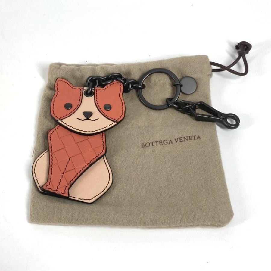 美品 BOTTEGA VENETA ボッテガヴェネタ キャット 猫 アニマル バッグチャーム イントレチャート キーホルダー ベージュ【中古】 |  | 07