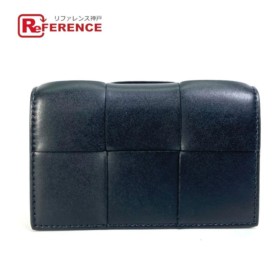 BOTTEGA VENETA ボッテガヴェネタ 679849 ビジネス マキシイントレチャート カードケース レザー ブラック メンズ【中古】新品同様 | 