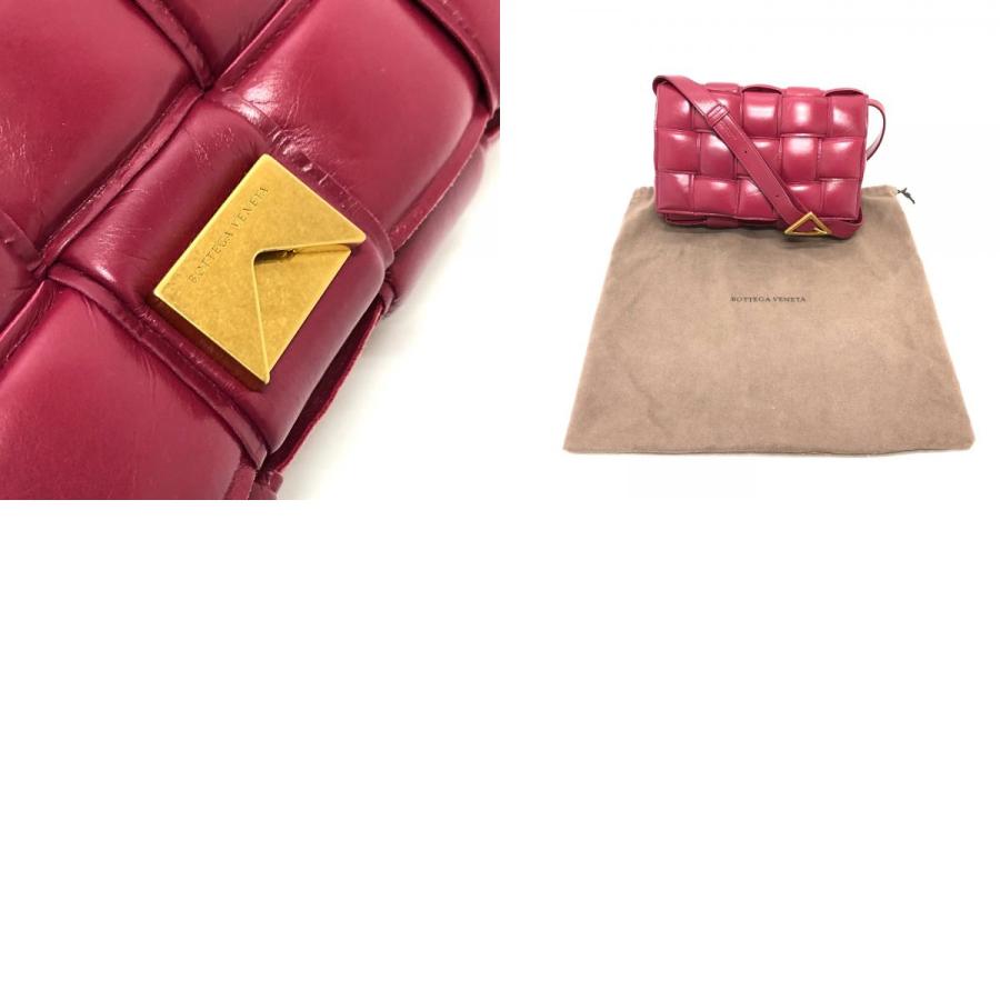 BOTTEGA VENETA ボッテガヴェネタ カセット マキシ イントレチャート パデットカセット ショルダーバッグ ワインレッド レディース【中古】 |  | 09