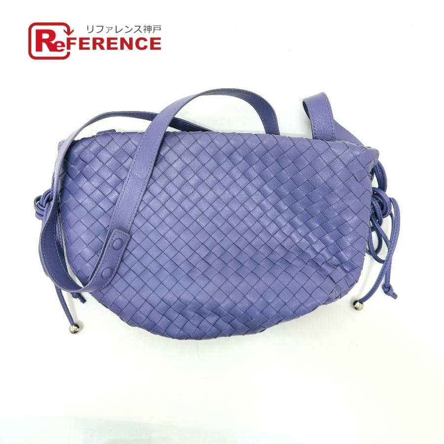 BOTTEGA VENETA ボッテガヴェネタ イントレチャート ミニ ザ・バルブ ショルダーバッグ パープル レディース【中古】 | 