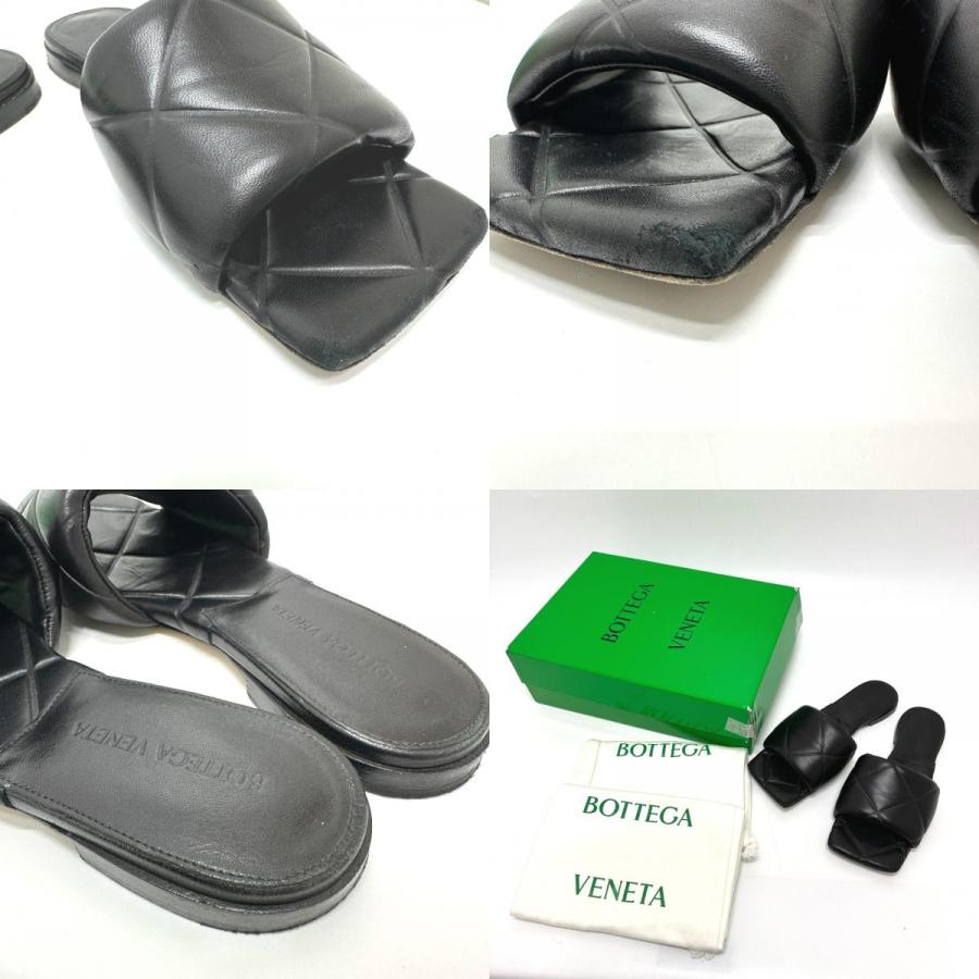 BOTTEGA VENETA ボッテガヴェネタ 639940 ラバーリド フラット RUBBER LIDO イントレチャート フラット サンダル レディース【中古】 |  | 09