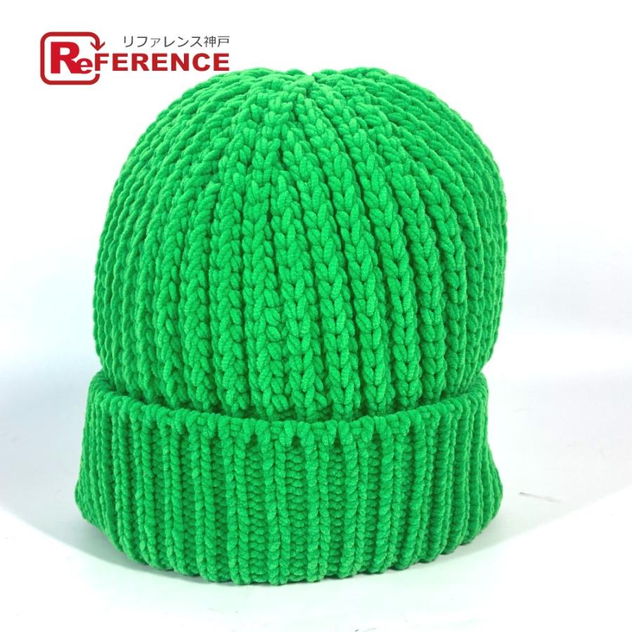 未使用 BOTTEGA VENETA ボッテガヴェネタ ビーニー 帽子 ニット帽 ニットキャップ ニット帽 グリーン メンズ【中古】 | 