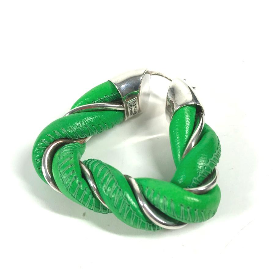 美品 BOTTEGA VENETA ボッテガヴェネタ パラキート トライアングル アクセサリー ピアス グリーン レディース【中古】 |  | 07