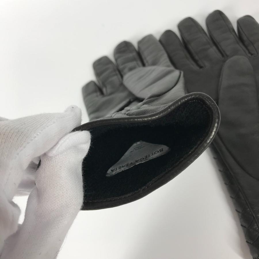 美品 BOTTEGA VENETA ボッテガヴェネタ 690339 イントレチャート 手袋 グローブ ブラック レディース【中古】 |  | 05