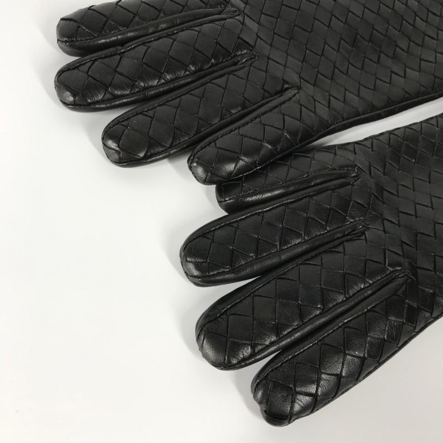 美品 BOTTEGA VENETA ボッテガヴェネタ 690339 イントレチャート 手袋 グローブ ブラック レディース【中古】 |  | 08