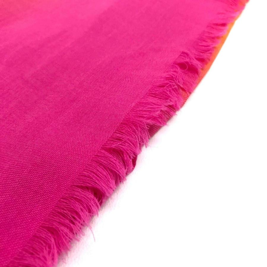 美品 BOTTEGAVENETA ボッテガヴェネタ グラデーション ツートン メンズ レディース ストール ピンク オレンジ |  | 03