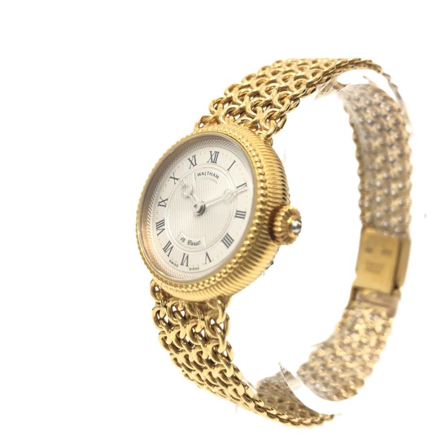 WALTHAM（ウォルサム） 91950-30 K18無垢 ラウンド 手巻き時計 腕時計