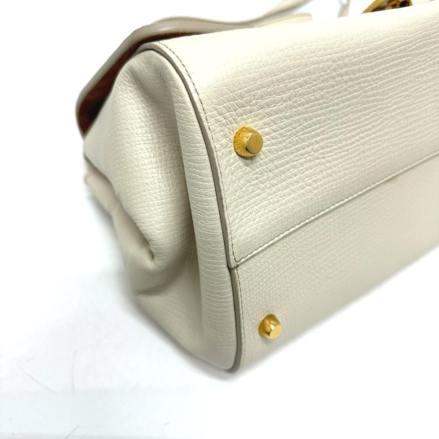 BOTTEGA VENETA ボッテガヴェネタ パルメラート アングル カバン 410721 ショルダーバッグ アイボリー ホワイト レディース【中古】 |  | 04