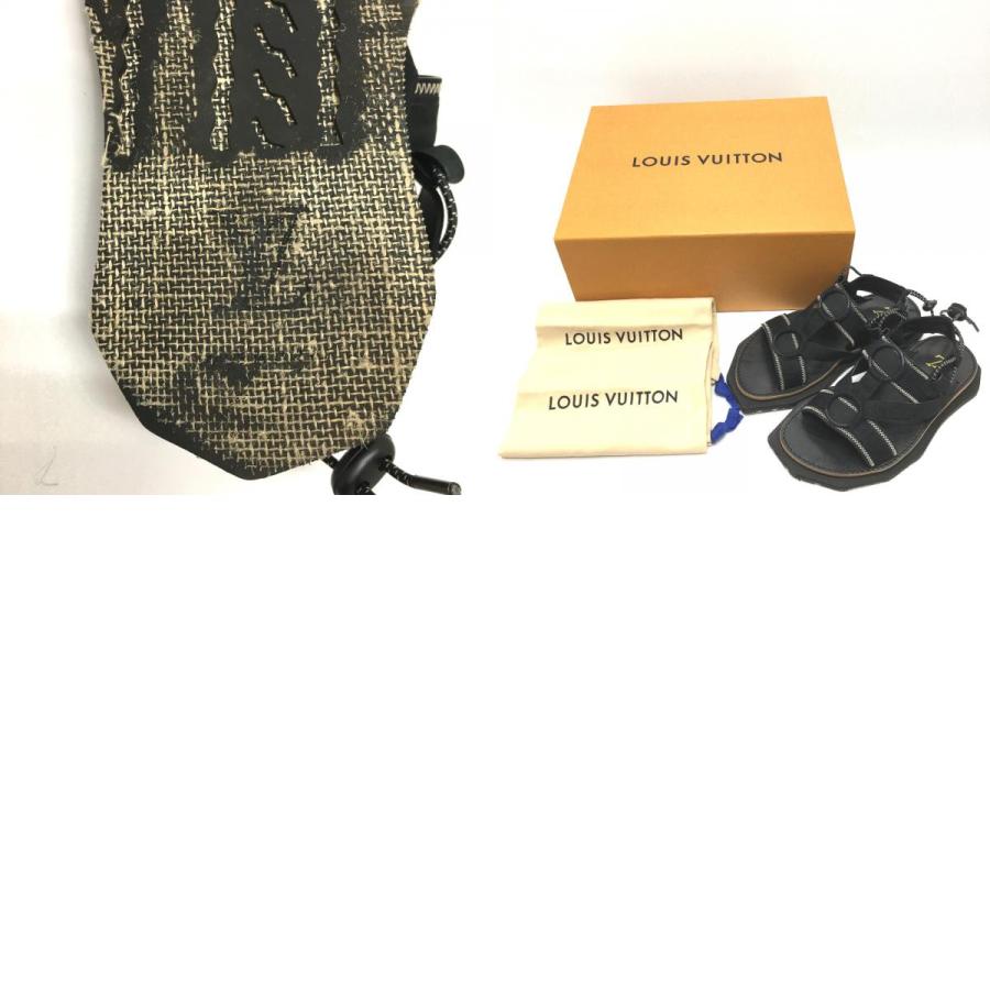 LOUIS VUITTON ルイヴィトン サバンナライン アウトドア/ベルト メンズシューズ サンダル キャンバス ブラック メンズ【中古】 | LOUIS VUITTON | 09