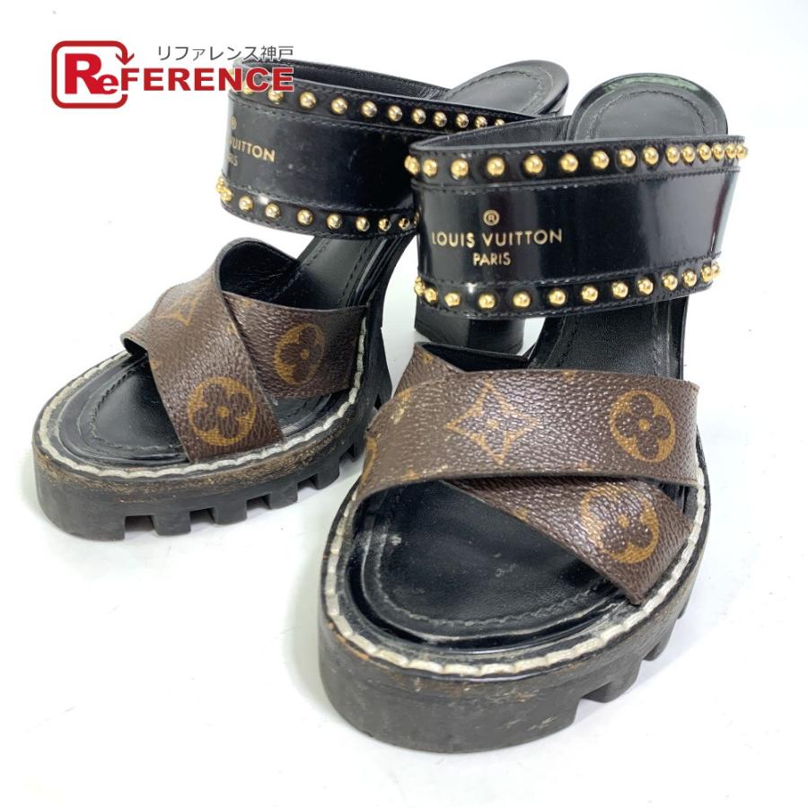 LOUIS VUITTON ルイヴィトン スタートレイル ライン モノグラム スタッズ 靴 ヒール サンダル モノグラムキャンバス 【中古】  :934-22105-10:リファレンス コレクション - 通販 - Yahoo!ショッピング