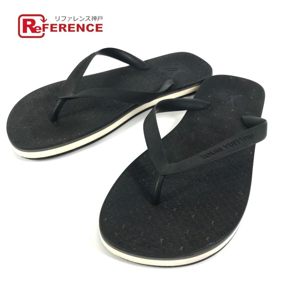 LOUIS VUITTON ルイヴィトン  ロゴ ビーチサンダル 靴 シューズ サンダル ブラック メンズ【中古】 | LOUIS VUITTON