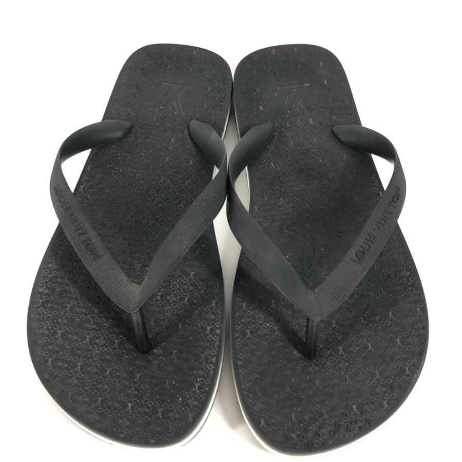 LOUIS VUITTON ルイヴィトン  ロゴ ビーチサンダル 靴 シューズ サンダル ブラック メンズ【中古】 | LOUIS VUITTON | 01