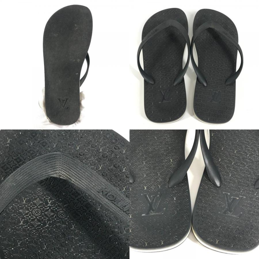 LOUIS VUITTON ルイヴィトン  ロゴ ビーチサンダル 靴 シューズ サンダル ブラック メンズ【中古】 | LOUIS VUITTON | 08