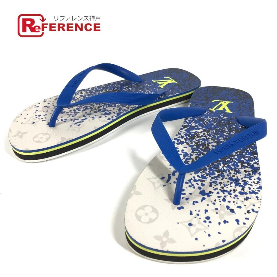 LOUIS VUITTON ルイヴィトン ロゴ ビーチサンダル 靴 シューズ サンダル ブルー メンズ【中古】 | LOUIS VUITTON