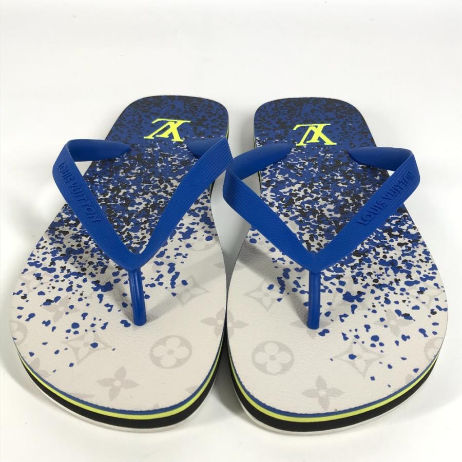 LOUIS VUITTON ルイヴィトン ロゴ ビーチサンダル 靴 シューズ サンダル ブルー メンズ【中古】 | LOUIS VUITTON | 01