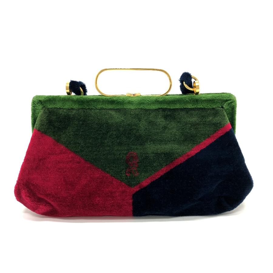 【美品】ROBERTA DI CAMERINO Velvet がま口バッグ レア 美品】ROBERTA DI CAMERINO Velvet がま口バッグ レア