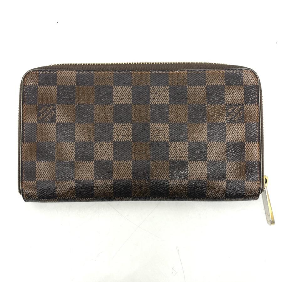 LOUIS VUITTON ルイヴィトン N60003 ジッピーオーガナイザー ラウンド 長財布  長財布 エベヌ ブラウン レディース【中古】 | LOUIS VUITTON | 01