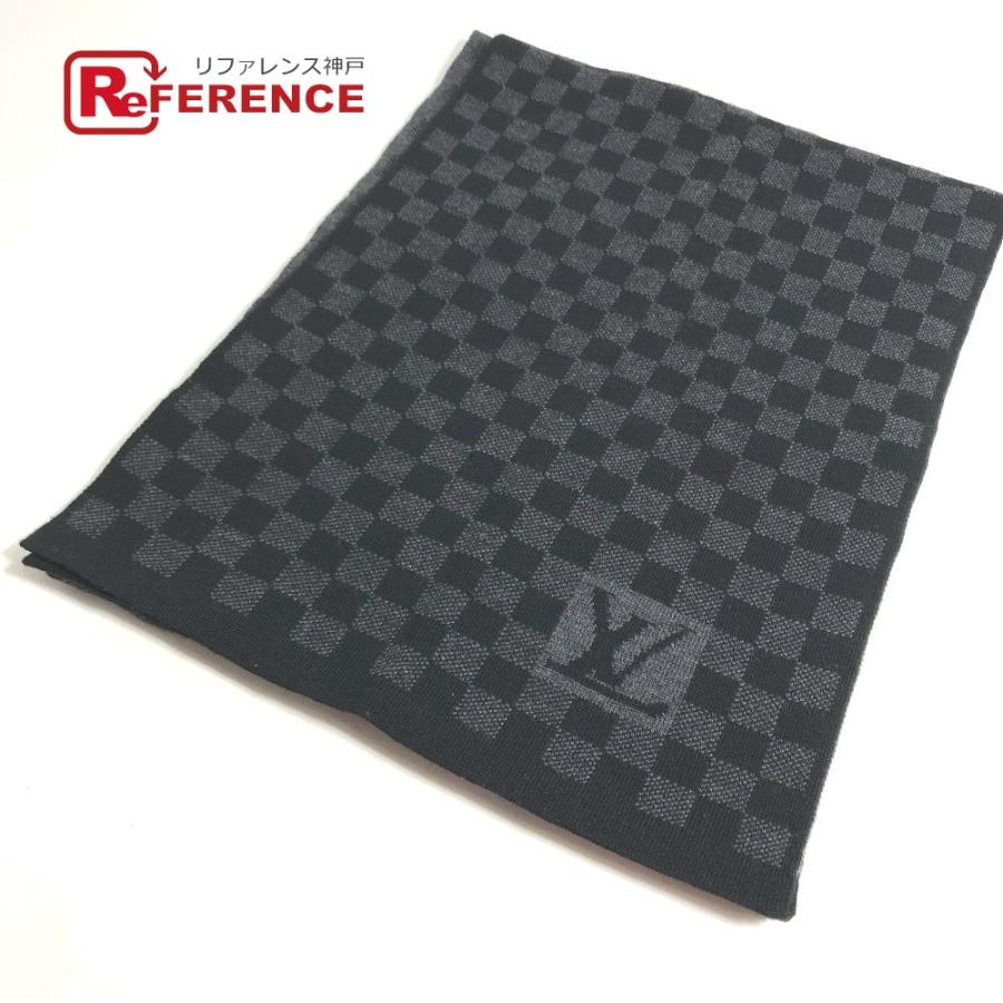 LOUIS VUITTON ルイヴィトン M74200 エシャルプ プティダミエ ダミエグラフィット マフラー ブラック メンズ【中古】 | LOUIS VUITTON