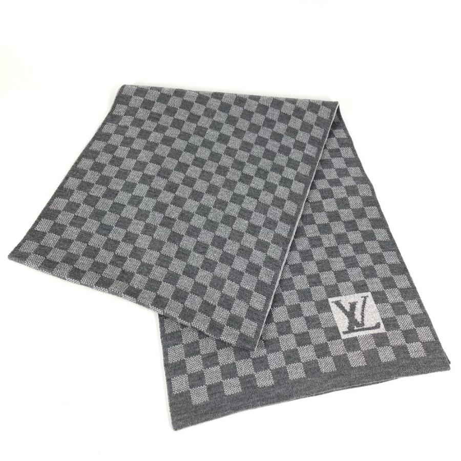 美品 LOUIS VUITTON ルイヴィトン M70517 エシャルプ・プティ ダミエ マフラー グレー ユニセックス【中古】 | LOUIS VUITTON | 01