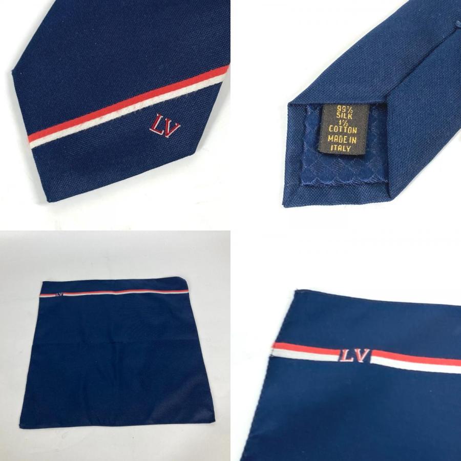 美品 LOUIS VUITTON ルイヴィトン M70220 ポシェット・LVリュバン ハンカチ＆ネクタイセット ポケットチーフ アクセサリー 【中古】 | LOUIS VUITTON | 08