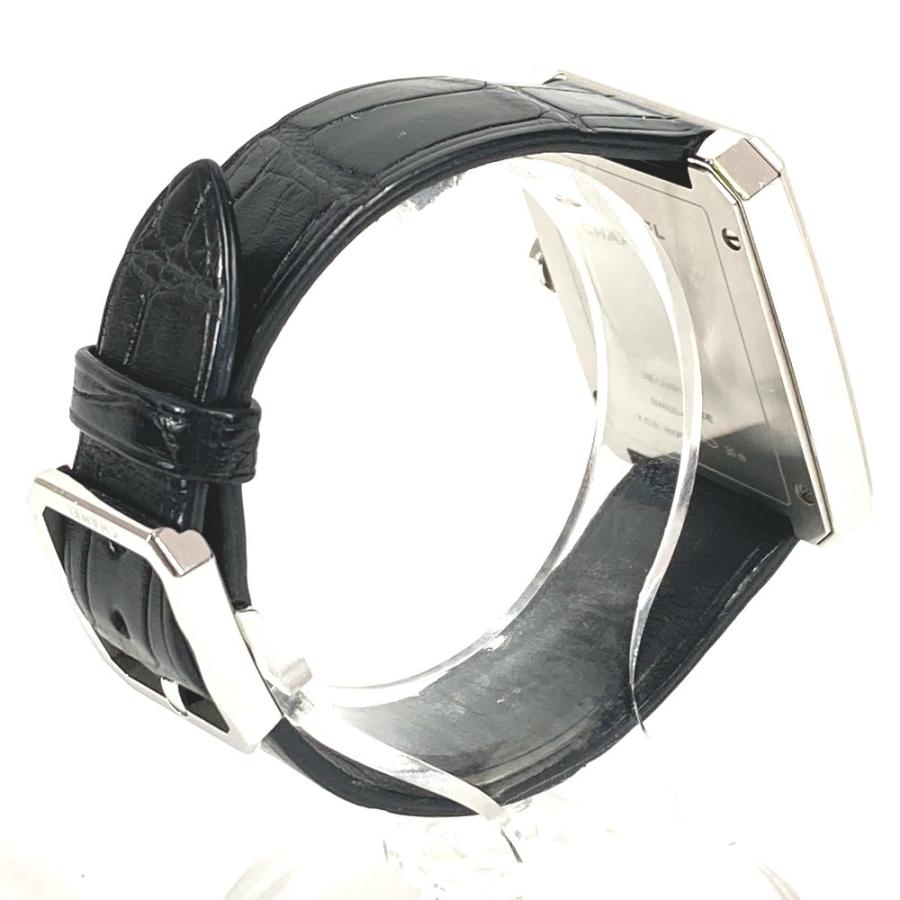 CHANEL シャネル H5319 ボーイフレンド ロゴ ウォッチ 時計 革ベルト 腕時計 ブラック ユニセックス【中古】 | CHANEL | 02