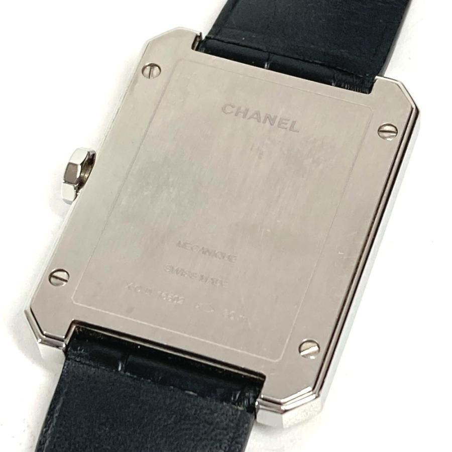 CHANEL シャネル H5319 ボーイフレンド ロゴ ウォッチ 時計 革ベルト 腕時計 ブラック ユニセックス【中古】 | CHANEL | 06