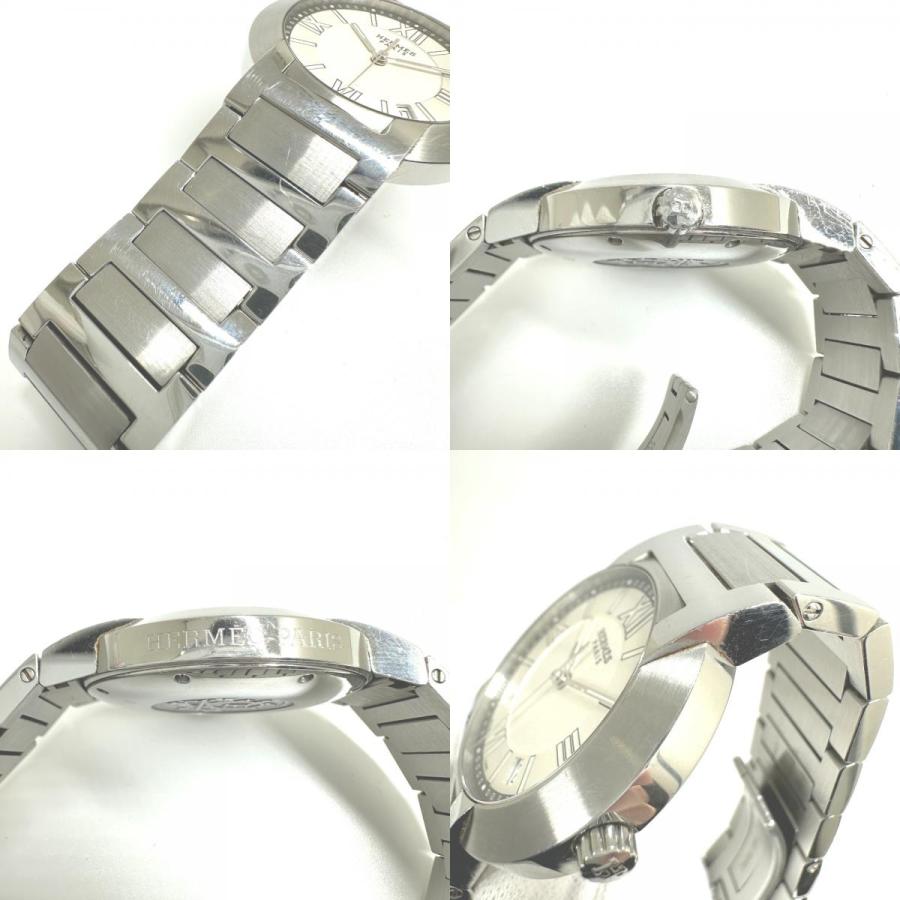 HERMES エルメス N01.710 ノマード  オートクォーツ デイト 腕時計 シルバー メンズ【中古】 | HERMES | 09