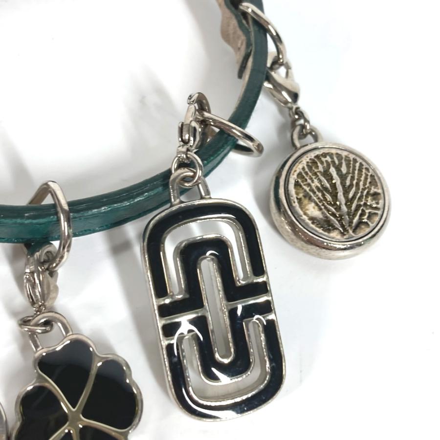 BVLGARI ブルガリ 5 アイコン チャーム バングル アクセサリー ブルガリブルガリ ロゴ ブレスレット グリーン メンズ【中古】 | BVLGARI | 02