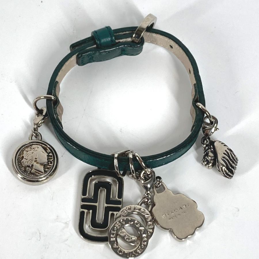 BVLGARI ブルガリ 5 アイコン チャーム バングル アクセサリー ブルガリブルガリ ロゴ ブレスレット グリーン メンズ【中古】 | BVLGARI | 07