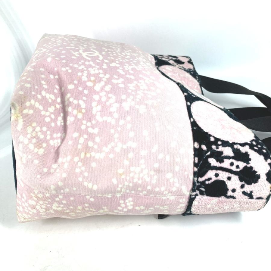 CHANEL シャネル CC ココマーク トートバッグ カバン 肩掛け ハイサマー パイル ラージ ショルダーバッグ ピンク レディース【中古】 | CHANEL | 03