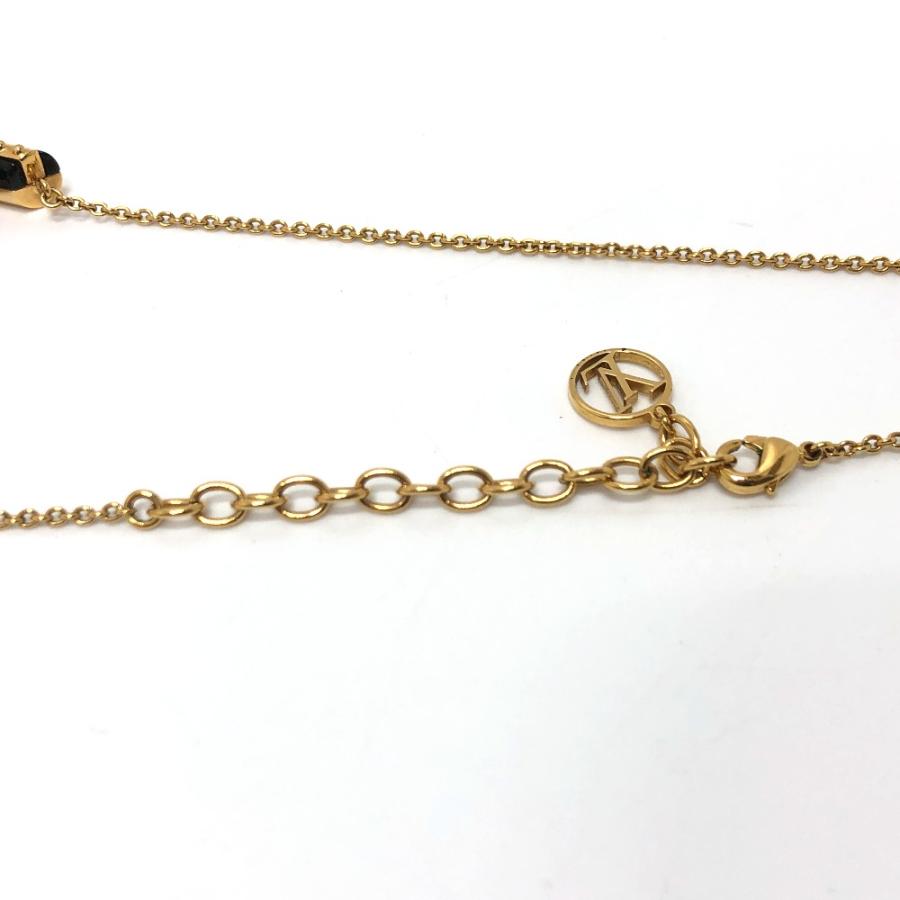 LOUIS VUITTON ルイヴィトン M63181 エセンシャルＶ ペンダント アクセサリー  LVサークル ネックレス ゴールド×ブラック 【中古】 | LOUIS VUITTON | 08