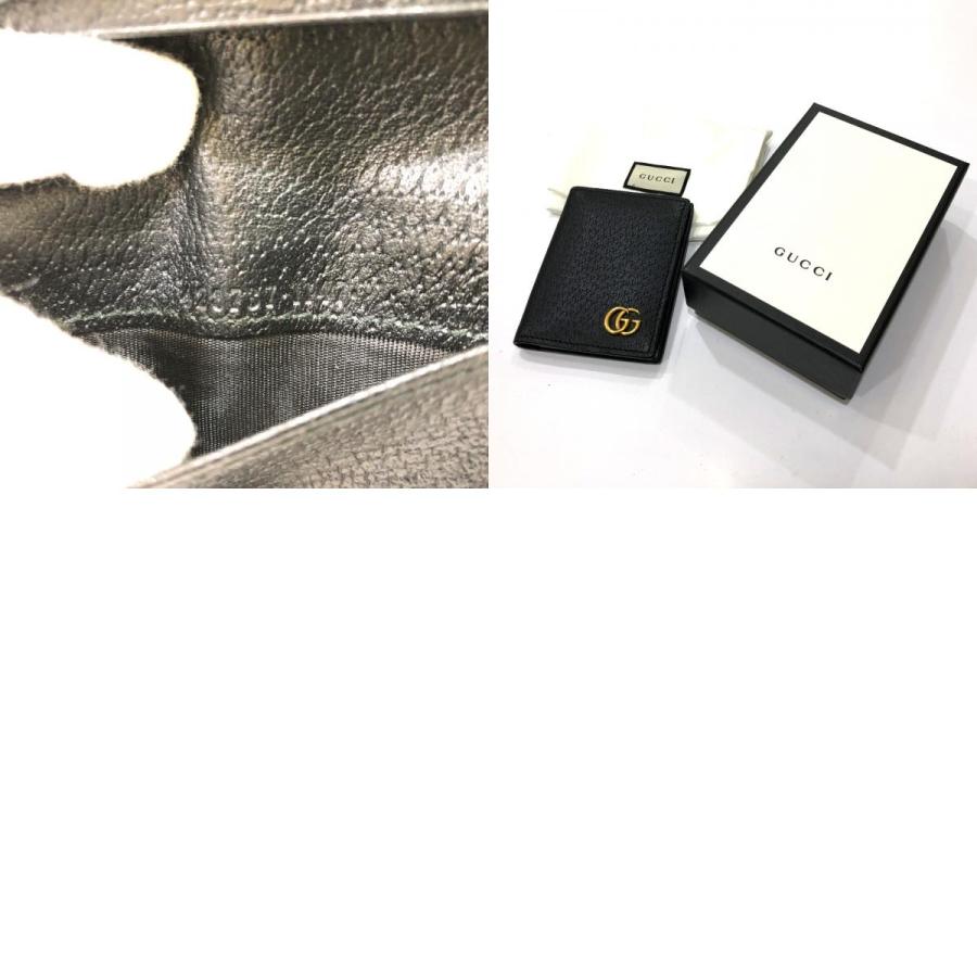 GUCCI グッチ 428737 GGマーモント ICケース 名刺入れ カードケース ブラック レディース【中古】 | GUCCI | 09