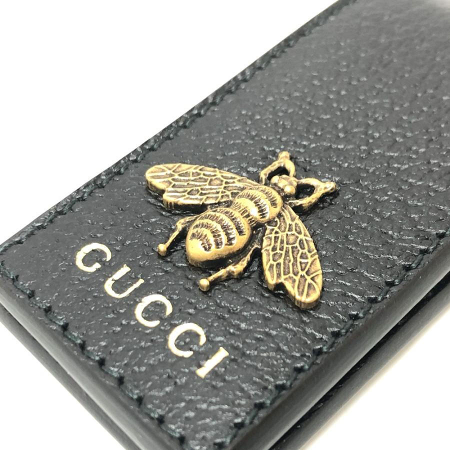 未使用 GUCCI グッチ 522914 アニマリエ メタルビー BEE ハチ 蜂 　お札クリップ マネークリップ ブラック メンズ【中古】｜reference｜06