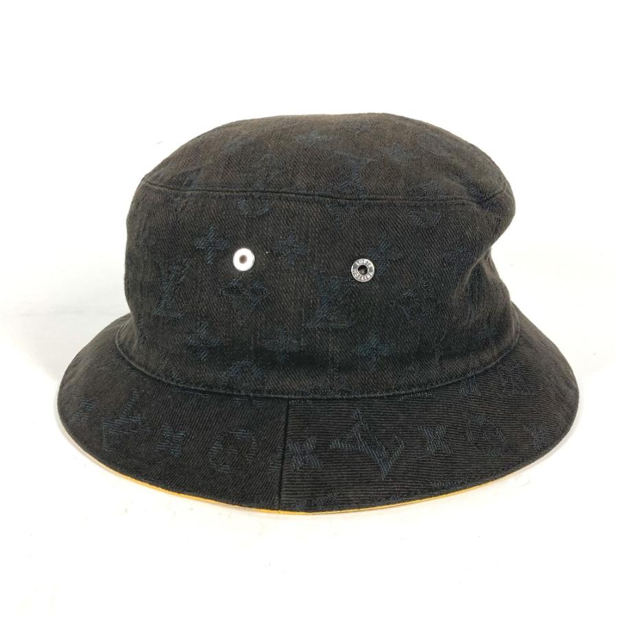LOUIS VUITTON ルイヴィトン M76209 シャポー・モノグラムデニム ハット帽 帽子 バケットハット ボブハット ハット ブラック メンズ【中古】 | LOUIS VUITTON | 01
