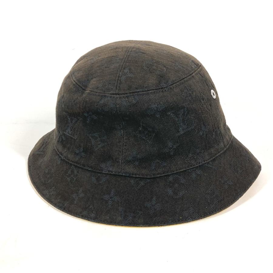 LOUIS VUITTON ルイヴィトン M76209 シャポー・モノグラムデニム ハット帽 帽子 バケットハット ボブハット ハット ブラック メンズ【中古】 | LOUIS VUITTON | 02